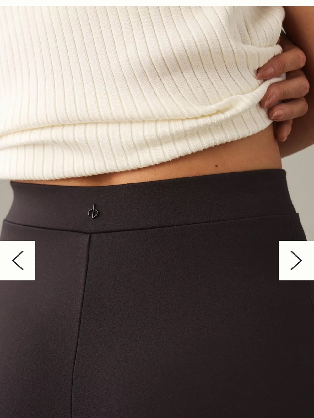 rag & bone Wide Leg Black Trousers - Picture 3 of 7